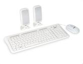 KIT TECLADO+MOUSE+CAIXA DE SOM KEMEX BRANCO